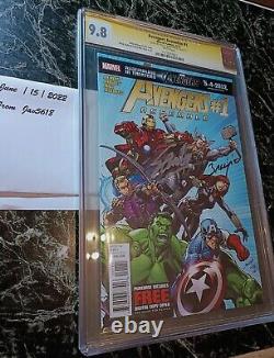 AVENGERS ASSEMBLE #1 CGC 9.8 SS x2 LEE, MARVEL BLACK WIDOW ULTRA RARE, MINT