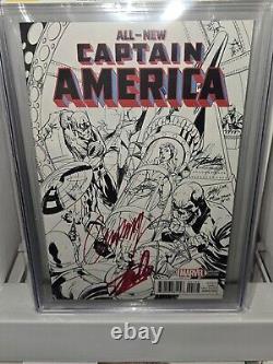 All-New Captain America #1 CGC 2x Signature Autograph STAN LEE J. SCOTT CAMPBELL