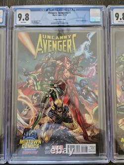 All New X-Men, Uncanny Avengers, Avengers Midtown Exclusive JSC CGC 9.8