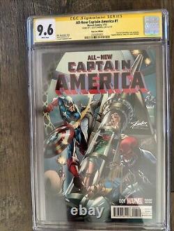 All-new Captain America #1 Cgc Ss 9.6 Scott Campbell Stan Lee Exclusive Variant