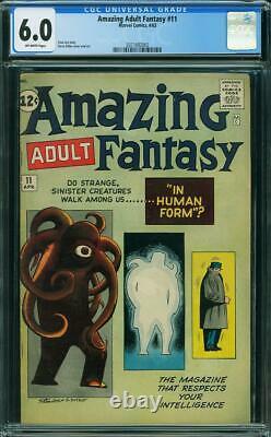Amazing Adult Fantasy #11 CGC 6.0 1962 Ditko Cover! Stan Lee Story! L11 202 cm