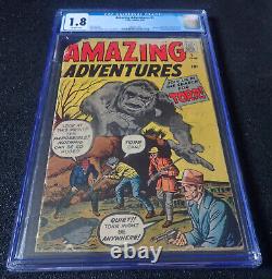 Amazing Adventures #1? CGC 1.8 OW RARE? 1961 Stan Lee Jack Kirby Ditko