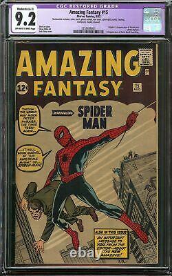 Amazing Fantasy #15 CGC 9.2 1st app SPIDER-MAN, Uncle Ben, Aunt May HOLY GRAIL