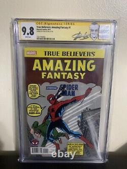 Amazing Fantasy #15 Reprint Signed Stan Lee CGC 9.8 SS 1st Spiderman Appearance