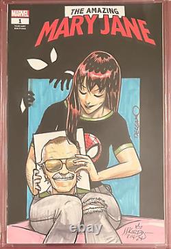 Amazing Mary Jane 1 CGC 9.8 Stan Lee Sketch by J J Kirby Colors by Edgar Delgado