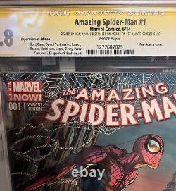 Amazing Spider-Man #1 (2014) CGC 9.8 Signed by Stan Lee & Neal Adams