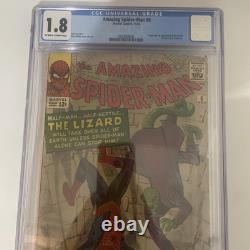 Amazing Spider-Man #1.8 CGC 1.8 1st The Lizard Dr Curtis Connors Silver Age