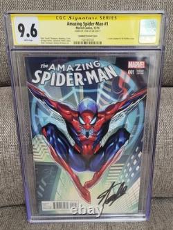 Amazing Spider-Man #1 CGC 9.6 SS Signed Stan Lee J. Scott Campbell Variant 2015