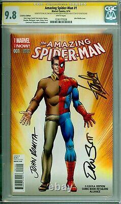 Amazing Spider-Man #1 CGC 9.8 2014 Variant Signed STAN LEE, SLOTT & ROMITA COBRA