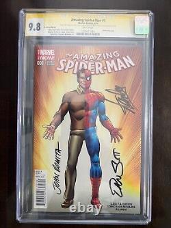 Amazing Spider-Man #1 CGC 9.8 2014 Variant Signed STAN LEE, SLOTT & ROMITA COBRA