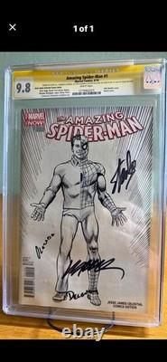 Amazing Spider-Man #1 CGC 9.8 SS Stan Lee Signed x4 Celestial Variant /140
