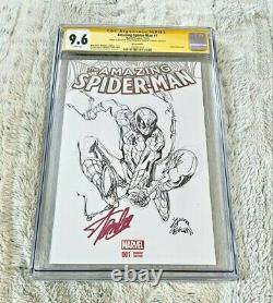 Amazing Spider-Man #1 CGC SS 9.6 Orig Art Sketch RYAN STEGMAN & SIGNED STAN LEE
