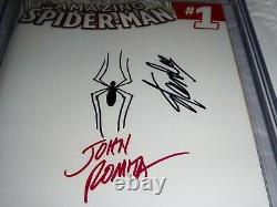 Amazing Spider-Man #1 CGC SS Sketch Signature STAN LEE JOHN ROMITA Blank Cover