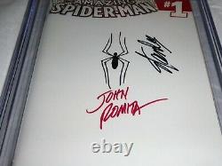 Amazing Spider-Man #1 CGC SS Sketch Signature STAN LEE JOHN ROMITA Blank Cover