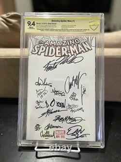 Amazing Spider-Man #1 Signed Stan Lee 17 Sigs CBCS 9.4 one of a Kind