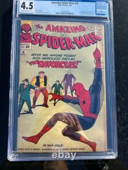 Amazing Spider-Man 10 1964 Marvel Comics CGC VG+ 4.5 1st App Enforcers