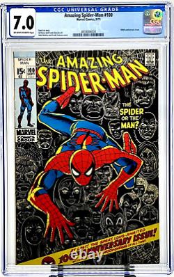 Amazing Spider-Man #100 CGC 7.0 ANNIVERSARY ISSUE Marvel LEE 1971 NEW CLEAR CASE