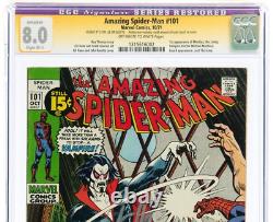 Amazing Spider-Man 101 Signed SS Stan Lee (Marvel, 1971) CGC VF 8.0 OW White