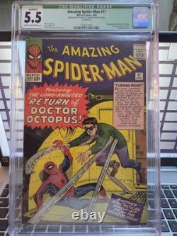 Amazing Spider-Man 11 1964 Marvel Comics CGC 5.5 Qualified Grade