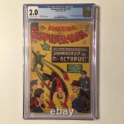 Amazing Spider-Man 12 1964 CGC 2.0 3rd App. Doctor Octopus OFF WHITE/WHITE