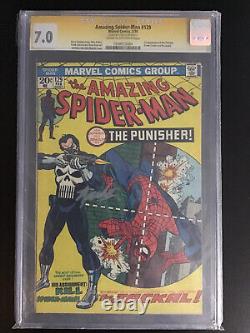 Amazing Spider-Man #129 CGC 7.0 Marvel Comics 1974 1st PUNISHER Signed Stan Lee
