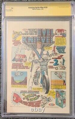 Amazing Spider-Man #129 CGC 7.5 Marvel Comics 1974 1st PUNISHER Signed Stan Lee