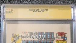 Amazing Spider-Man #129 CGC 7.5 Marvel Comics 1974 1st PUNISHER Signed Stan Lee