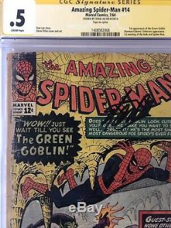 Amazing Spider-Man #14 CGC. 5 SS SIGNED STAN LEE 1st Green Goblin