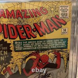 Amazing Spider-Man 14 CGC 8.0 Qualified 1964 Stan Lee Autographed