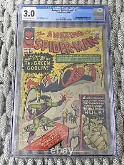 Amazing Spider-Man 14 Ditko, Stan Lee CGC 3.0 1st App of Green Goblin