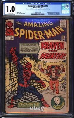 Amazing Spider-Man 15 08/64 CGC 1.0 1st Appearance of Kraven the Hunter