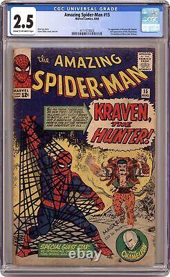 Amazing Spider-Man #15 CGC 2.5 1964 4111573003 1st app. Kraven