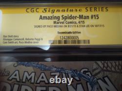 Amazing Spider-Man 15 CGC SS 9.6 Stan Lee & Paco Medina Decomixado-Bonus Raw