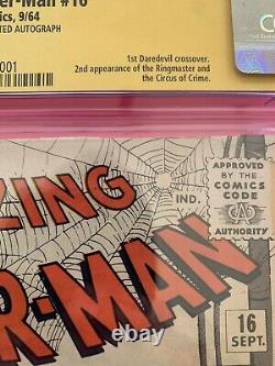 Amazing Spider-Man 16 CGC 4.5 Stan Lee Signature Series 1st Appearance Together