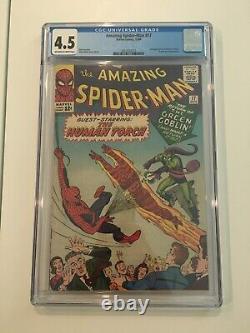 Amazing Spider-Man #17 CGC 4.5 OW-W Pages 2nd Green Goblin Marvel Comics 1964