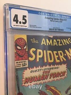 Amazing Spider-Man #17 CGC 4.5 OW-W Pages 2nd Green Goblin Marvel Comics 1964