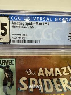 Amazing Spider-Man #252 CGC 8.5 White Pages Newsstand Marvel 1984 Black Suit