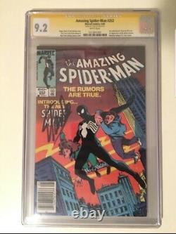 Amazing Spider-Man 252 CGC SS 9.2 1st BLACK Costume NEWSSTAND Signed by STAN LEE