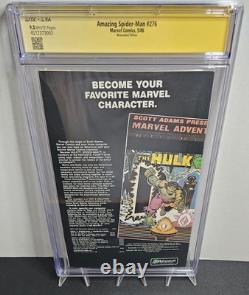 Amazing Spider-Man #276 Signed By Stan Lee CGC 9.2 JSA