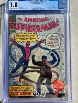 Amazing Spider-Man 3 1963 Marvel Comics CGC G- 1.8 1st App Doctor Octopus