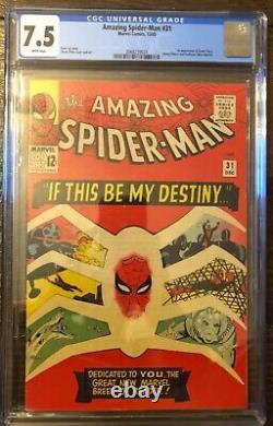 Amazing Spider-Man 31 CGC 7.5. WHITE PAGES! 1st Gwen Stacy! Spider-Gwen! Hot