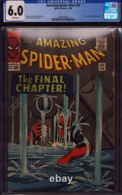 Amazing Spider-Man #33 CGC 6.0 WHITE PAGES Ditko Cover