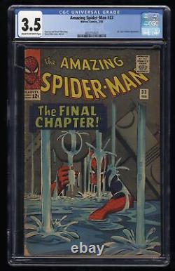 Amazing Spider-Man #33 CGC VG- 3.5 Classic Cover Stan Lee Ditko! Marvel 1966