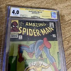 Amazing Spider-Man 35 Comic Book 1966 CGC 4.0 Stan Lee signed SS Old Vintage