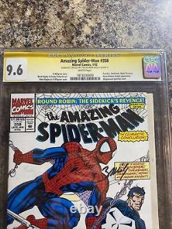 Amazing Spider-Man #358 CGC 9.6 SS Stan Lee Bagley signed! Punisher Moon Knight