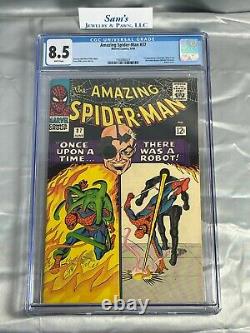 Amazing Spider-Man #37 CGC 8.5 WHITE Pages 1966 1st Norman Osborn & Robot-Master