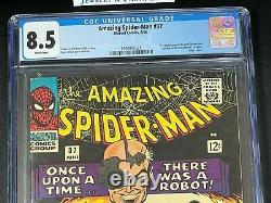 Amazing Spider-Man #37 CGC 8.5 WHITE Pages 1966 1st Norman Osborn & Robot-Master