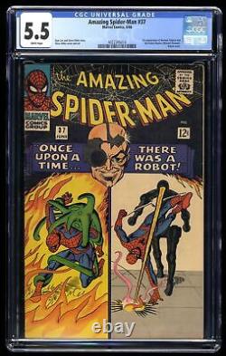 Amazing Spider-Man #37 CGC FN- 5.5 White Pages 1st Norman Osborne! Stan Lee