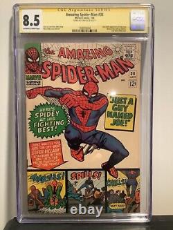 Amazing Spider-Man 38 CGC 8.5 Signed By Stan Lee Last Ditko