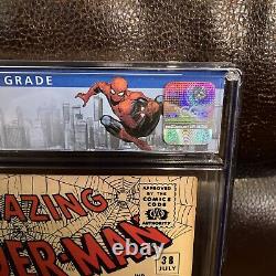 Amazing Spider-Man #38 CGC 9.0 Custom Label Stan Lee Last Steve Ditko Issue